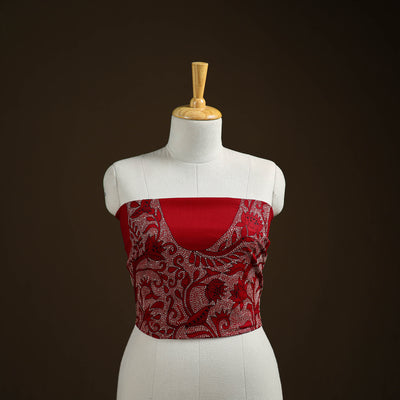 Bengal Kantha Hand Embroidered Cotton Blouse Piece 71