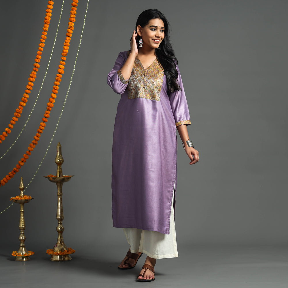 plain silk kurta