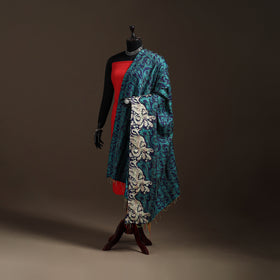 Bengal Hand Embroidery Patchwork Reversible Silk Kantha Dupatta 03