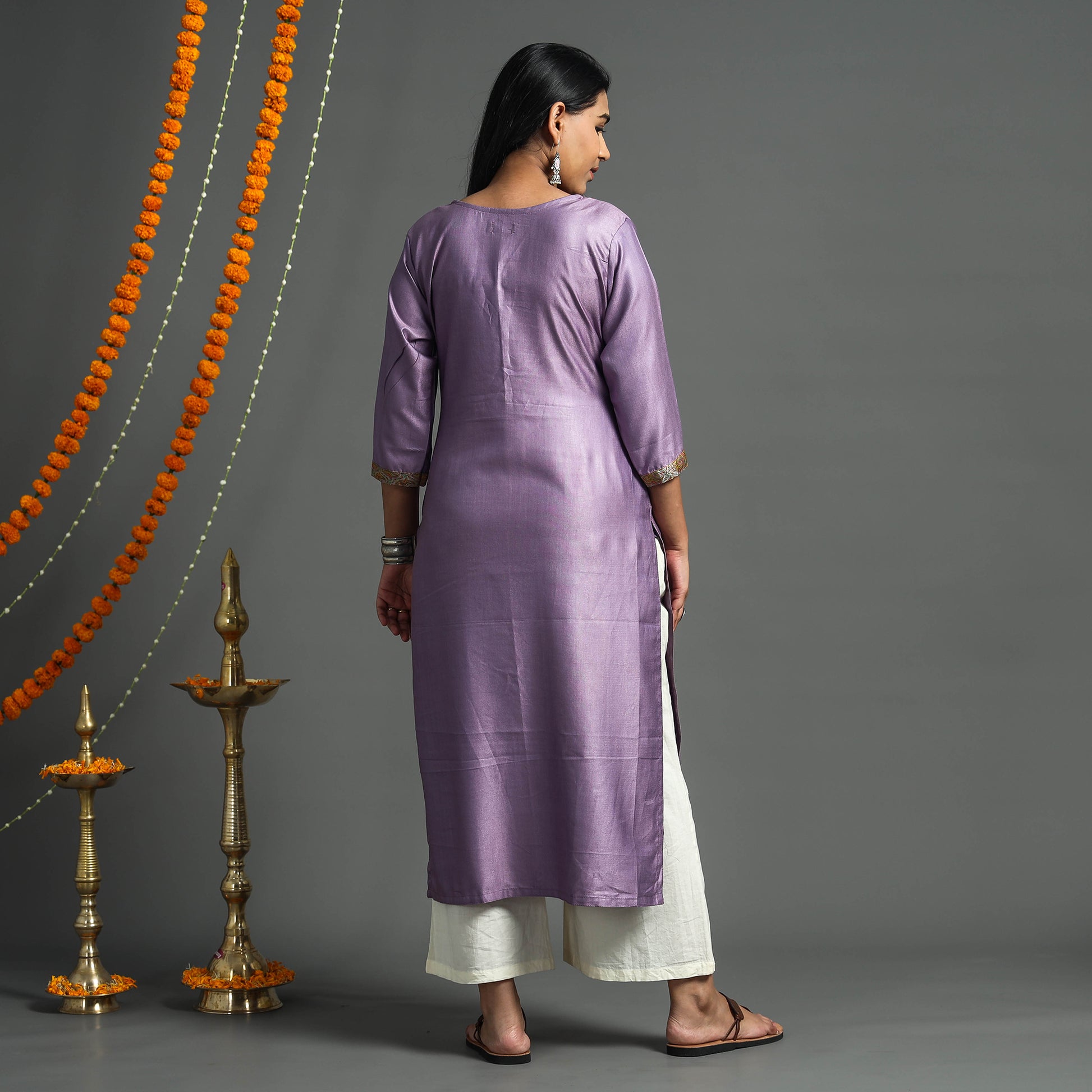 Plain Tussar Silk Handloom Kurta