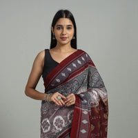 Multicolor - Ikat Weave Handloom Cotton Sambalpuri Saree 01