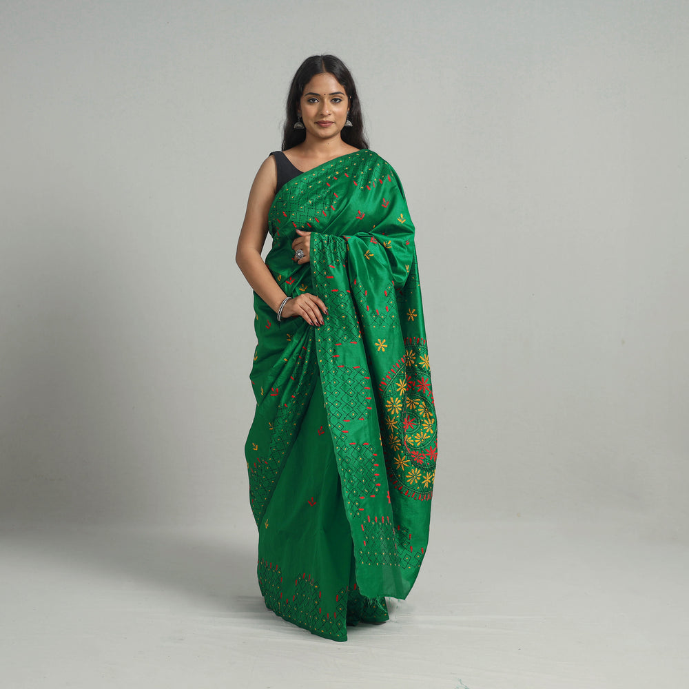 Kantha Embroidery Saree 