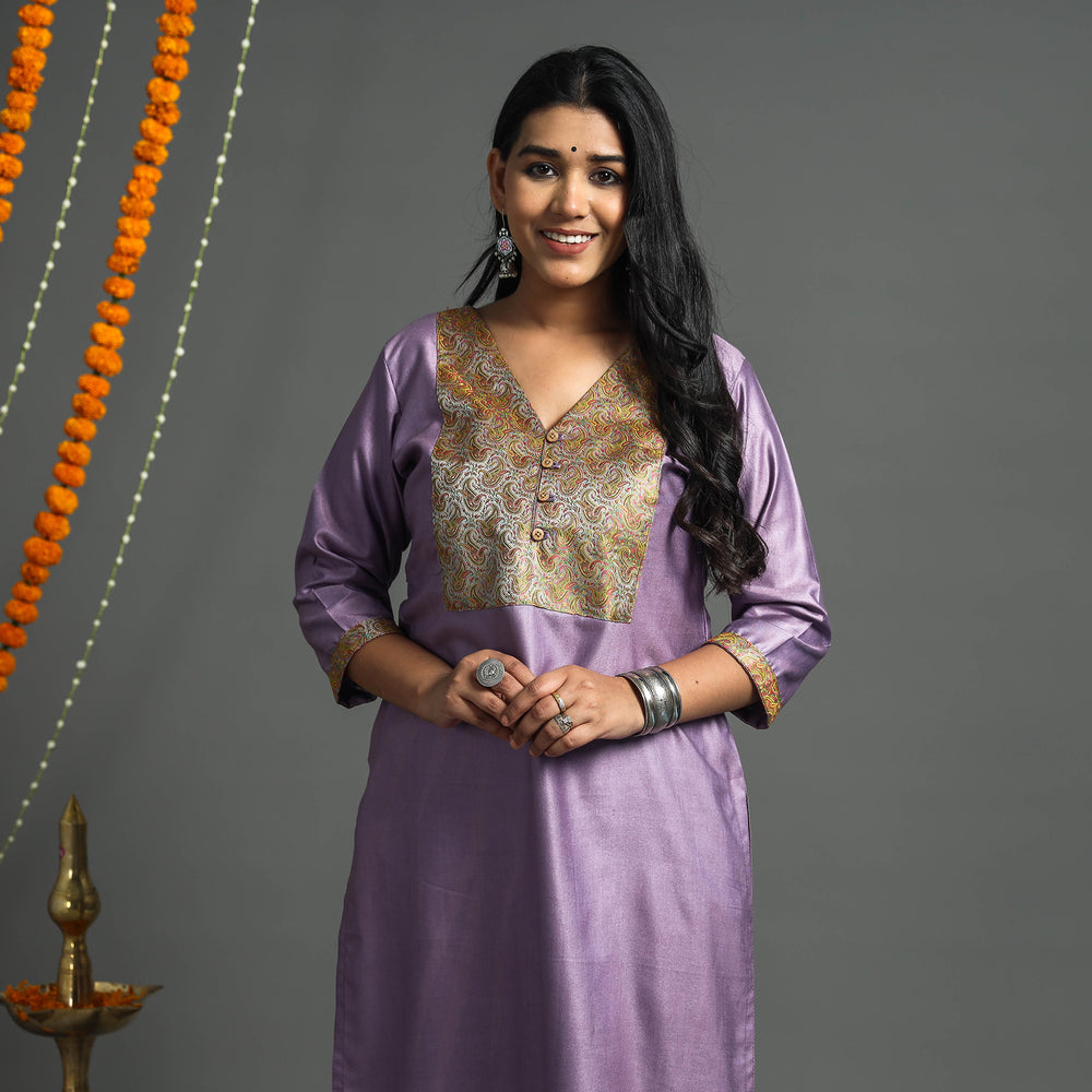 plain silk kurta