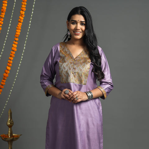 plain silk kurta