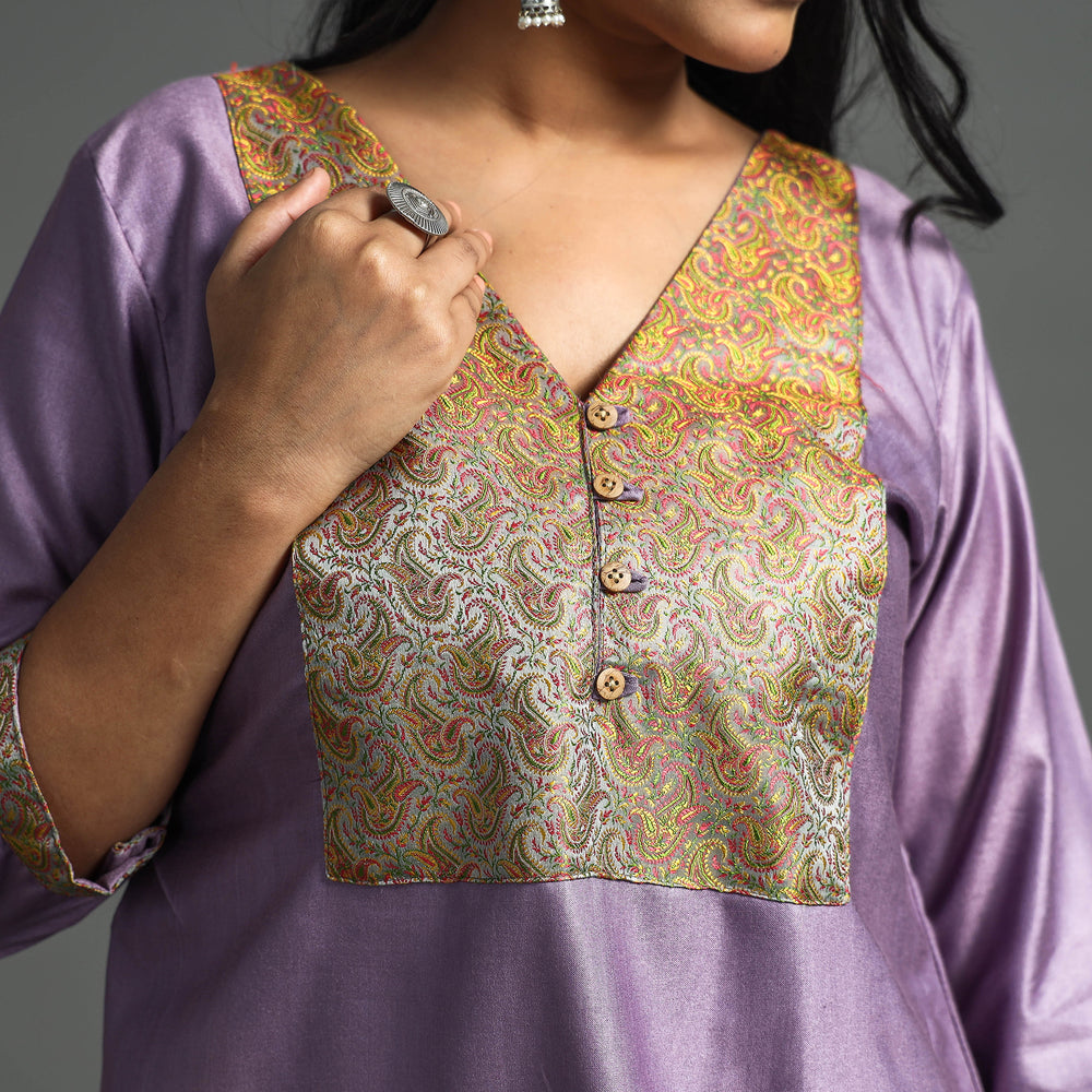 plain silk kurta