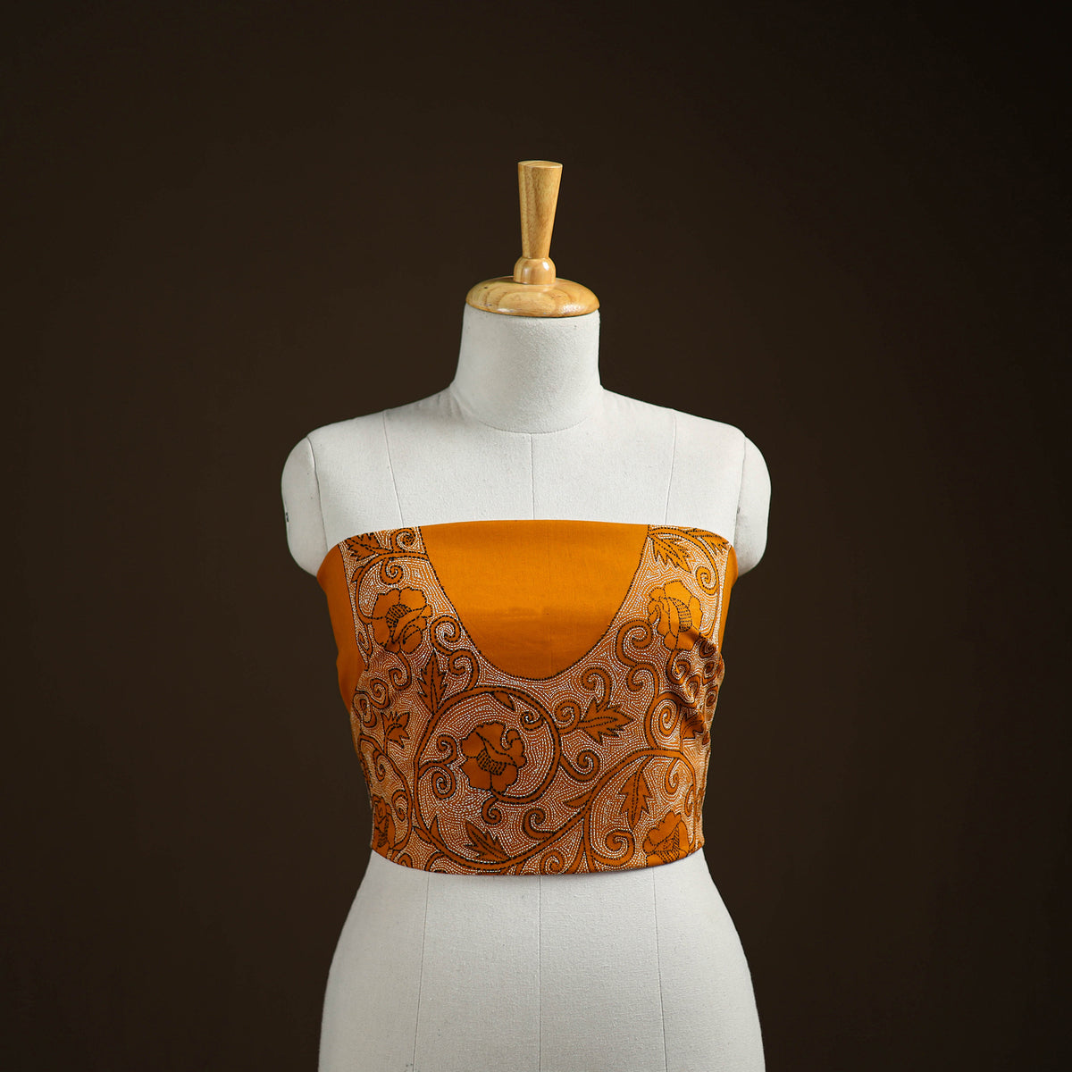 Bengal Kantha Hand Embroidered Cotton Blouse Piece 75