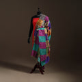 Multicolor - Bengal Hand Embroidery Patchwork Reversible Silk Kantha Dupatta 05