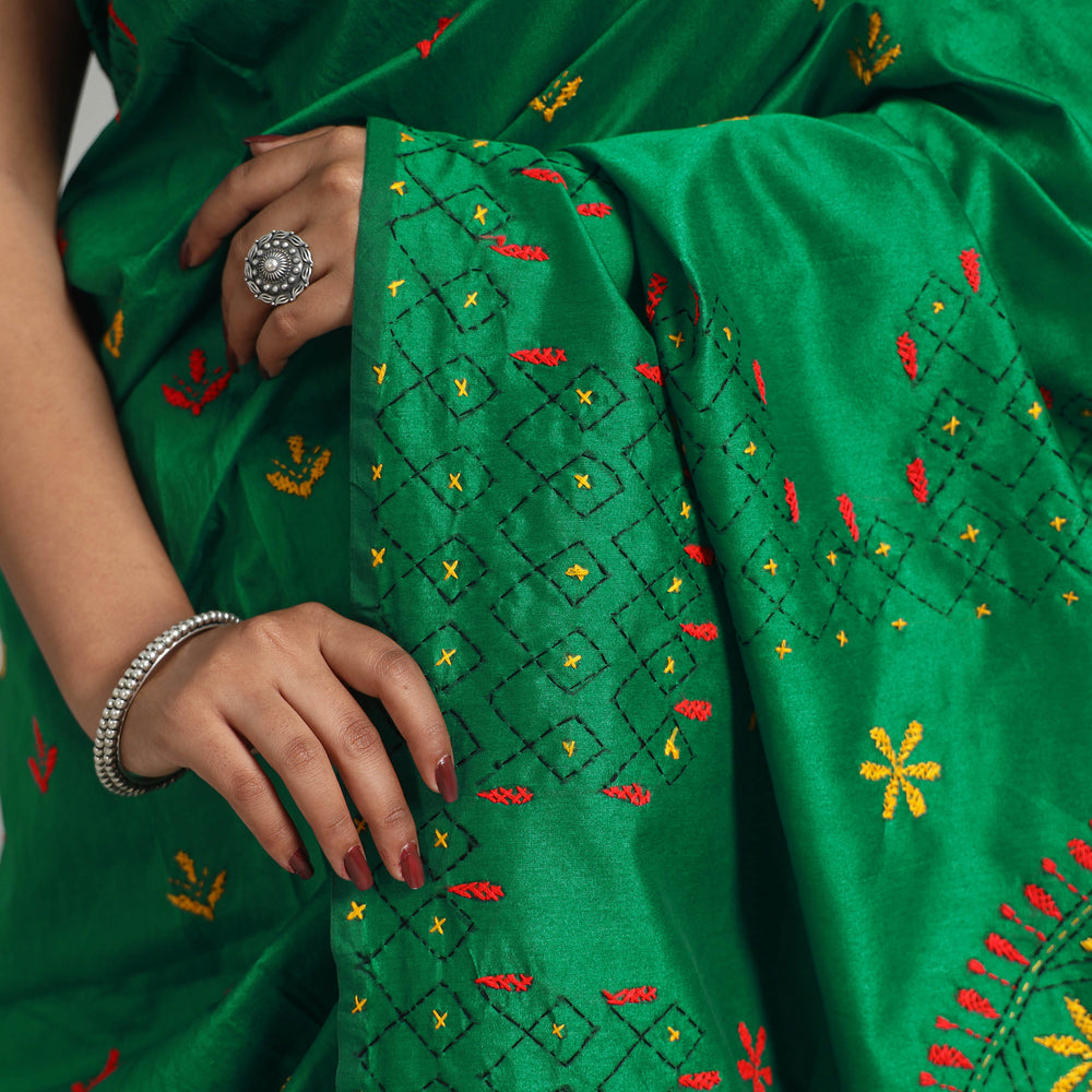 Kantha Embroidery Saree 