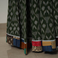 Green - 24 Kali Cotton Pochampally Ikat Skirt with Border 31