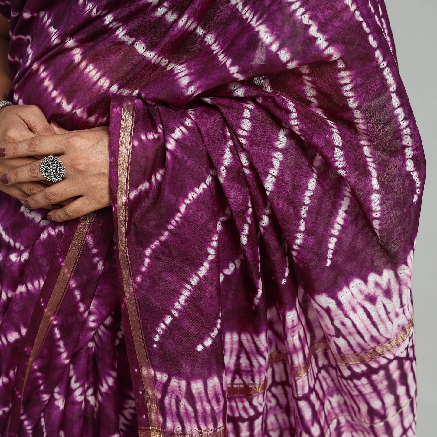 shibori silk saree