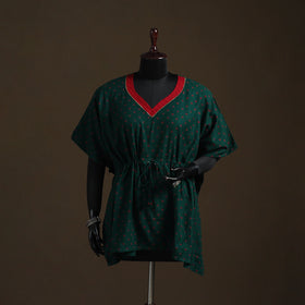 Bandhani Tie-Dye Gota Work Cotton Kaftan (Short) 18