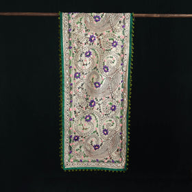 Ranihati Chanderi Silk Hand Embroidered Stole with Pom Pom 155