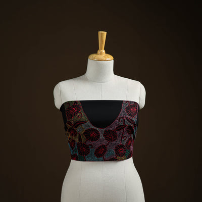 Bengal Kantha Hand Embroidered Cotton Blouse Piece 81