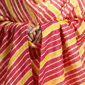 Traditional Tie & Dye Tussar Silk Leheriya Dupatta