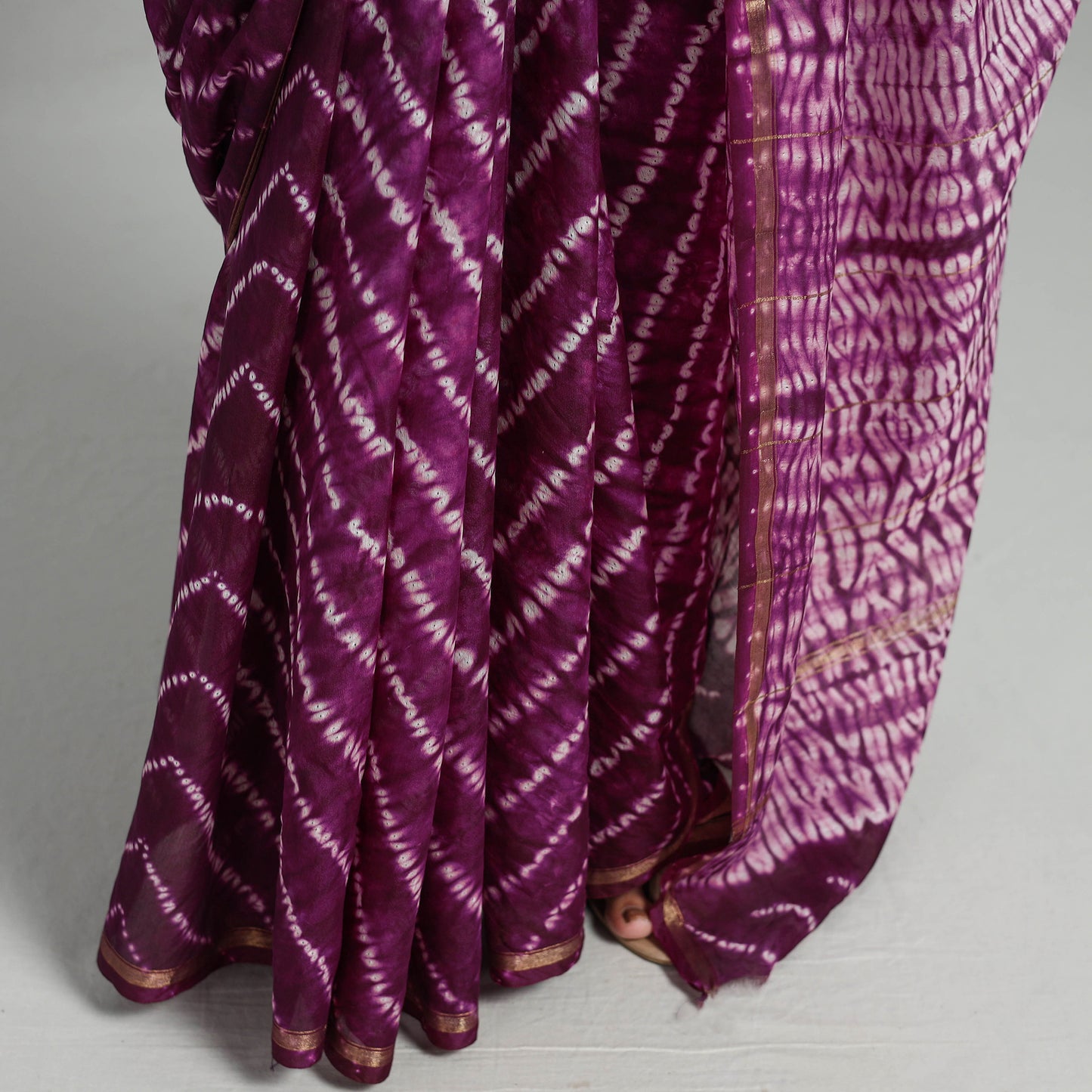 shibori silk saree