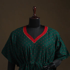 Bandhani Tie-Dye Gota Work Cotton Kaftan (Short) 18