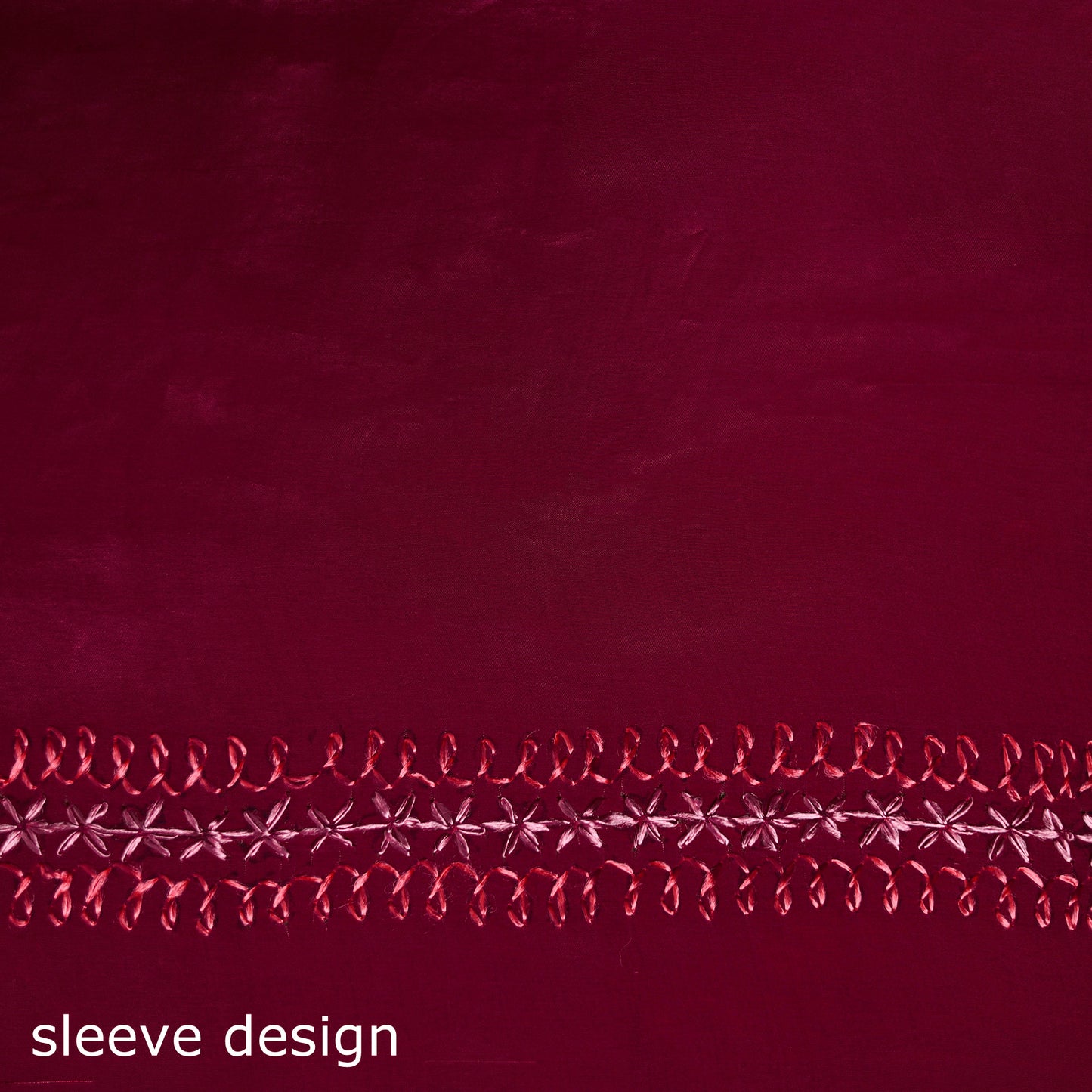 Chinon Silk Hand Embroidery Phulkari Saree 01