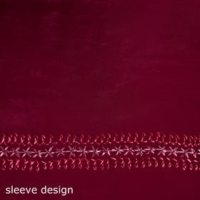 Chinon Silk Hand Embroidery Phulkari Saree 01