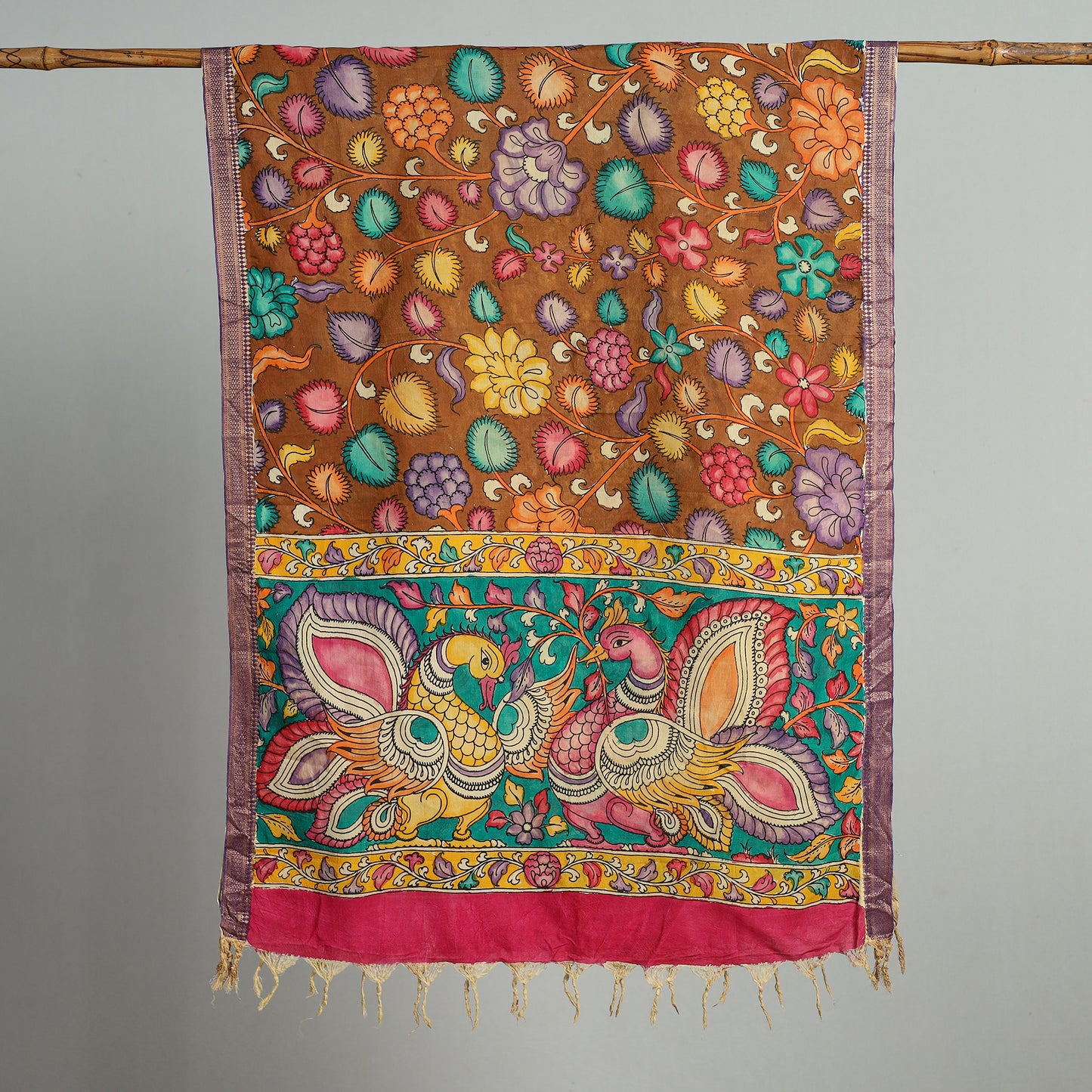 kalamkari handpainted dupatta