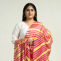 Traditional Tie & Dye Tussar Silk Leheriya Dupatta 06