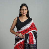 Multicolor - Ikat Weave Handloom Cotton Sambalpuri Saree 03