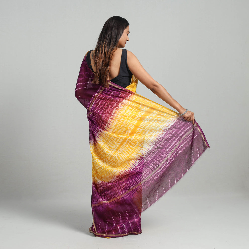 shibori silk saree