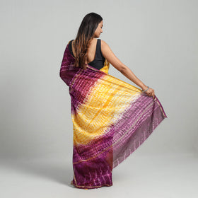 Orange Elegant Tie & Dye Shibori Silk Saree Online in India
