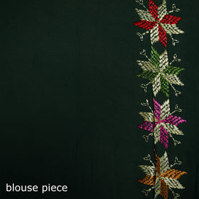 Chinon Silk Hand Embroidery Phulkari Saree 12