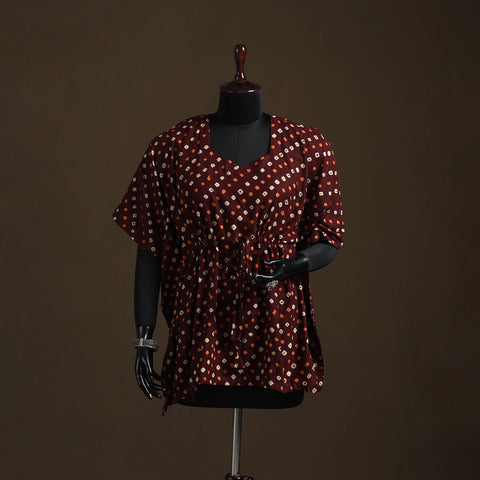 Bandhani Tie-Dye Cotton Kaftan (Short) 17