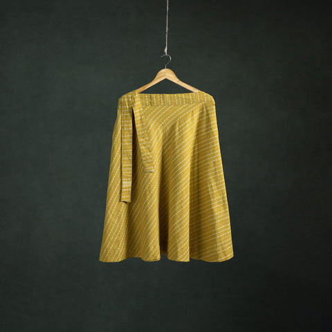 Yellow - Jacquard Cotton Wrap Around Skirt 167