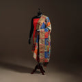Multicolor - Bengal Hand Embroidery Patchwork Reversible Silk Kantha Dupatta 07