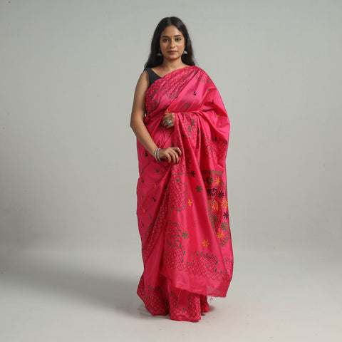 Kantha Embroidery Saree 