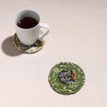  Upcycled Fabric Hand Braided Coaster 