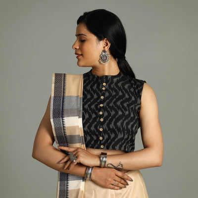 pochampally ikat stitched blouse 