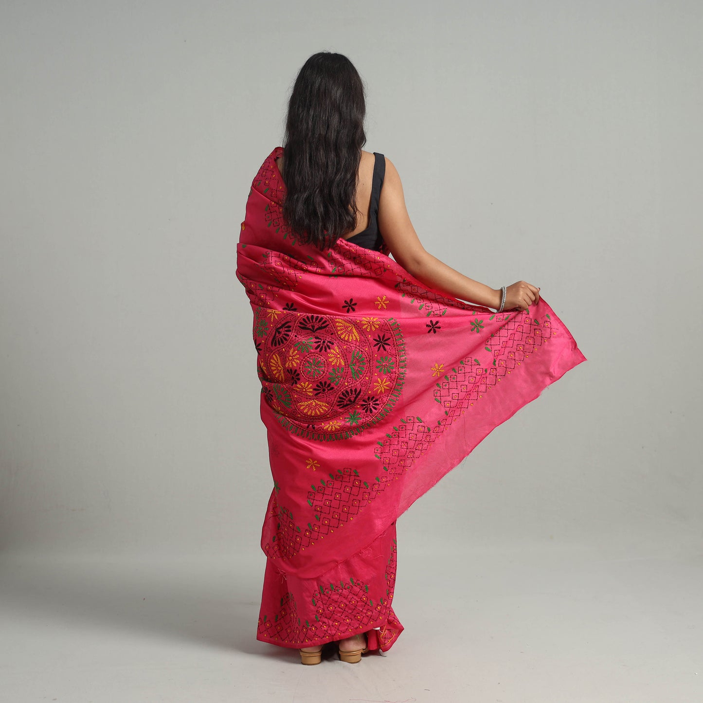 Kantha Embroidery Saree 