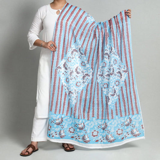 Blue - Jaipur Printed Cotton Dupatta 38