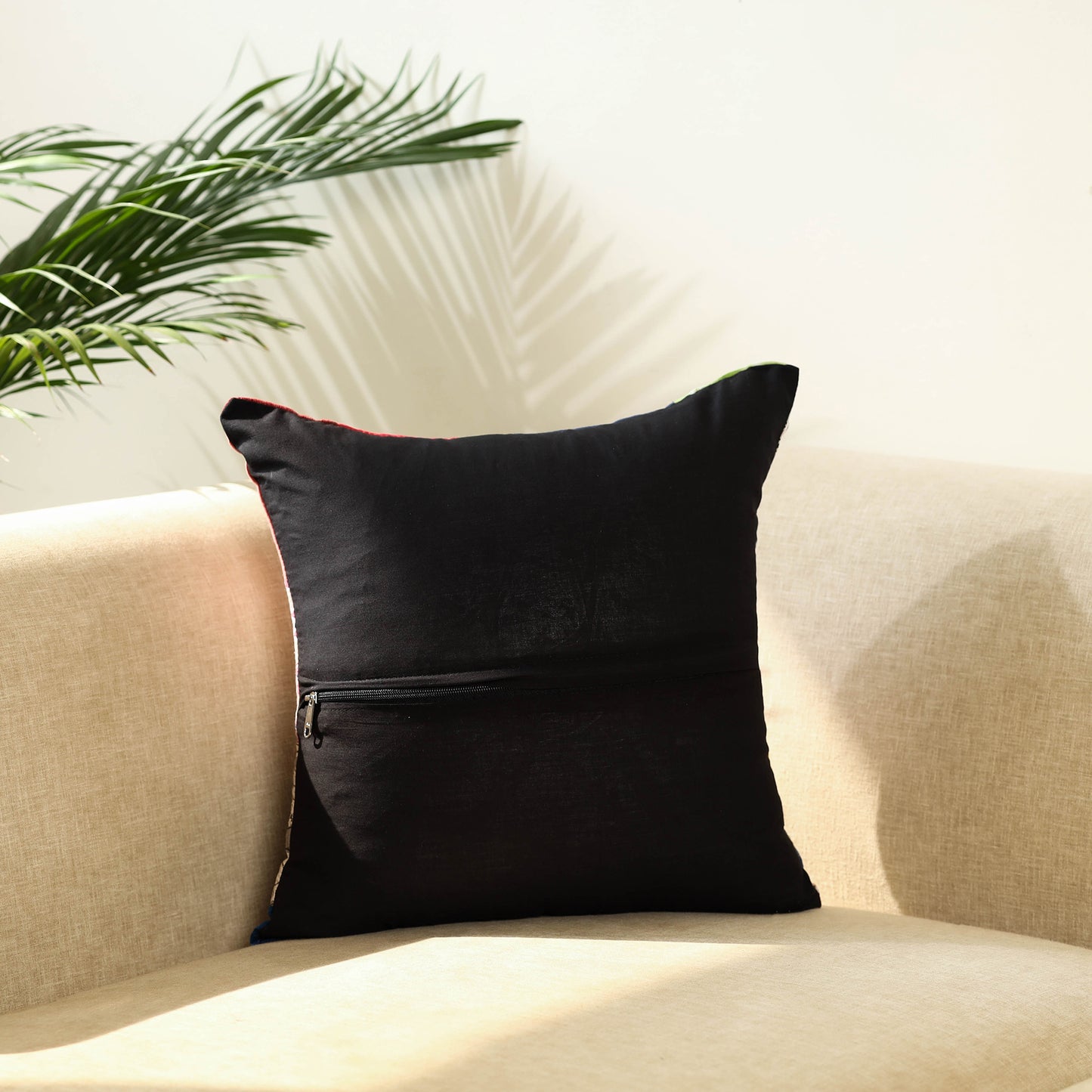 Multicolor - handcrafted cotton patchwork cushion cover 20