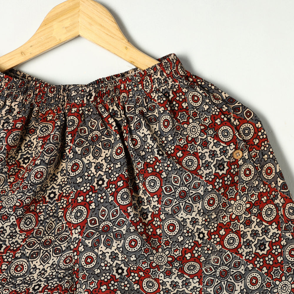 Multicolor - Ajrakh Block Printed Cotton Unisex Boxer/Shorts