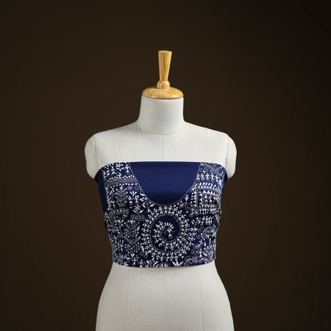 Bengal Kantha Hand Embroidered Cotton Blouse Piece 90