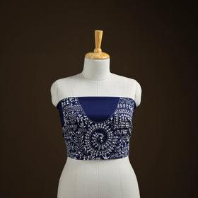 Bengal Kantha Hand Embroidered Cotton Blouse Piece 90