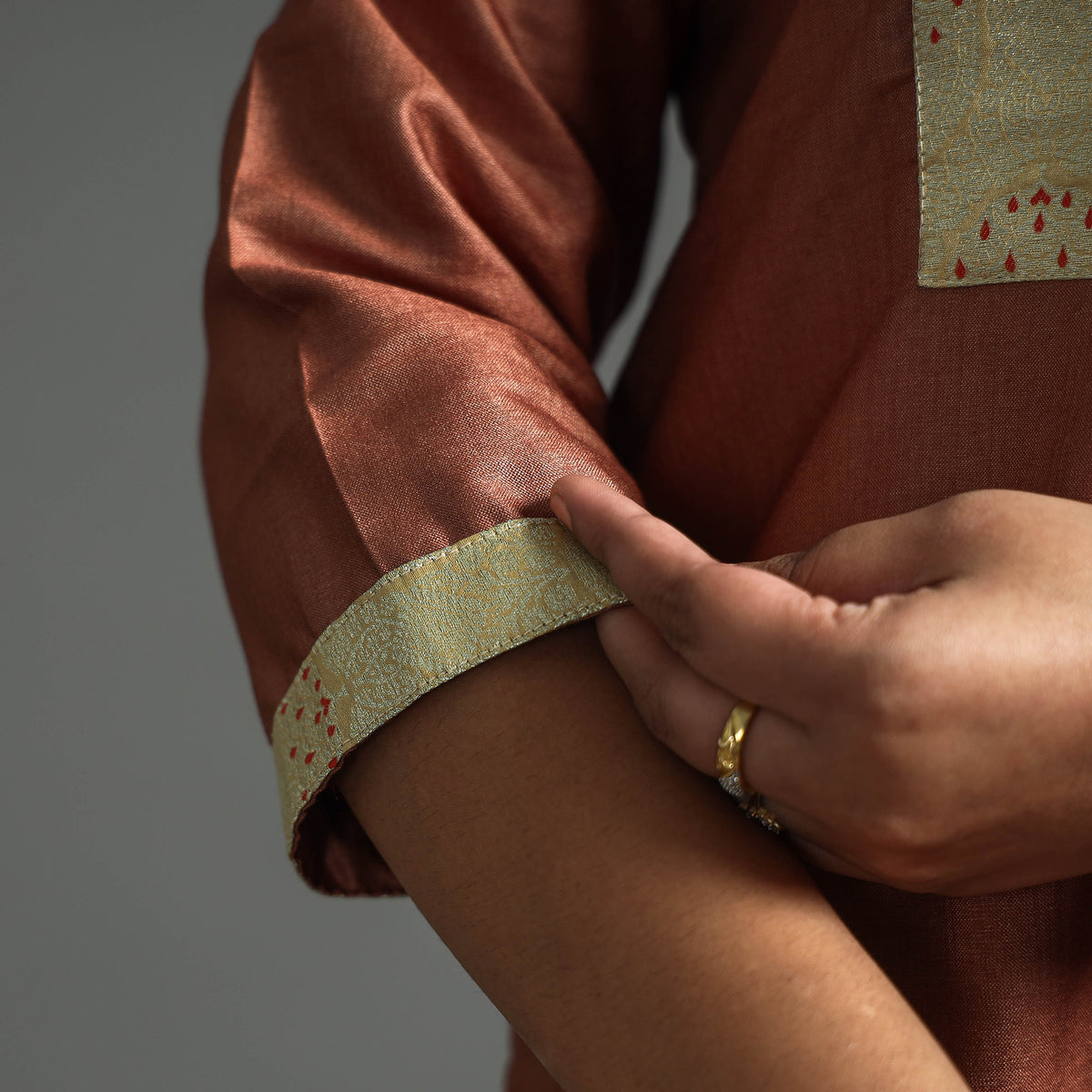 plain silk kurta 