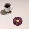  Upcycled Fabric Hand Braided Coaster 