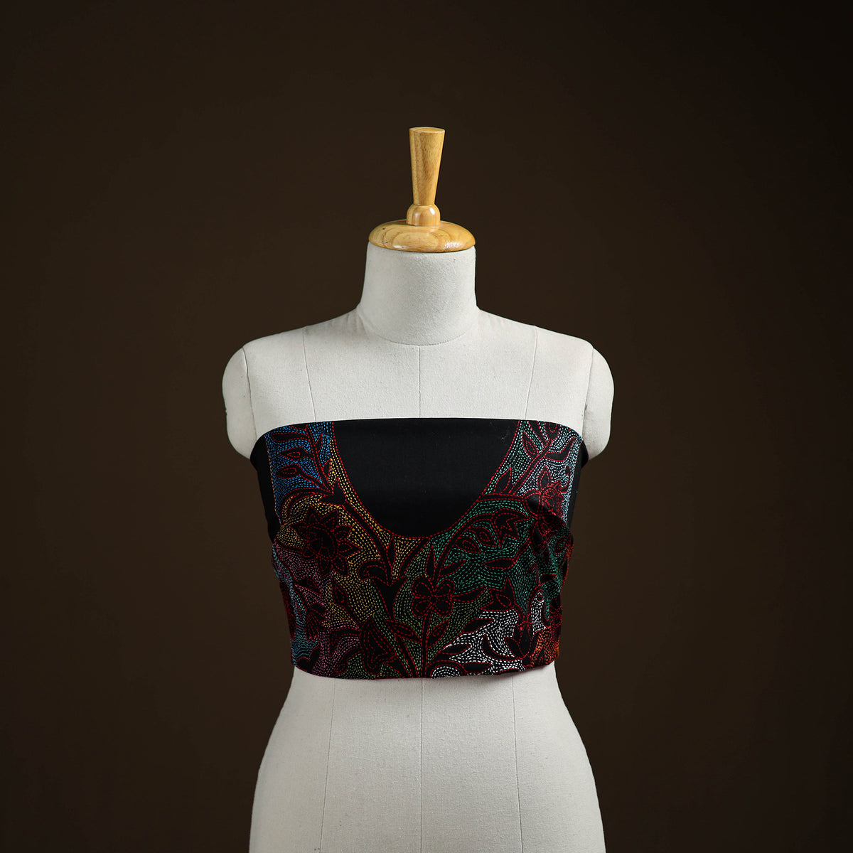 Bengal Kantha Hand Embroidered Cotton Blouse Piece 93