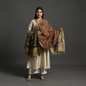 Brown - mangalagiri cotton handpainted pen work kalamkari