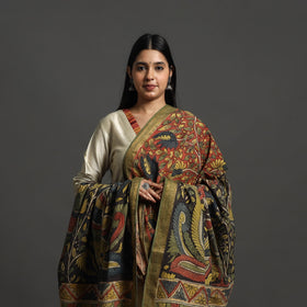 Brown - mangalagiri cotton handpainted pen work kalamkari