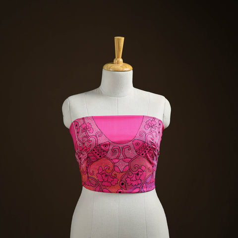 Bengal Kantha Hand Embroidered Cotton Blouse Piece 95
