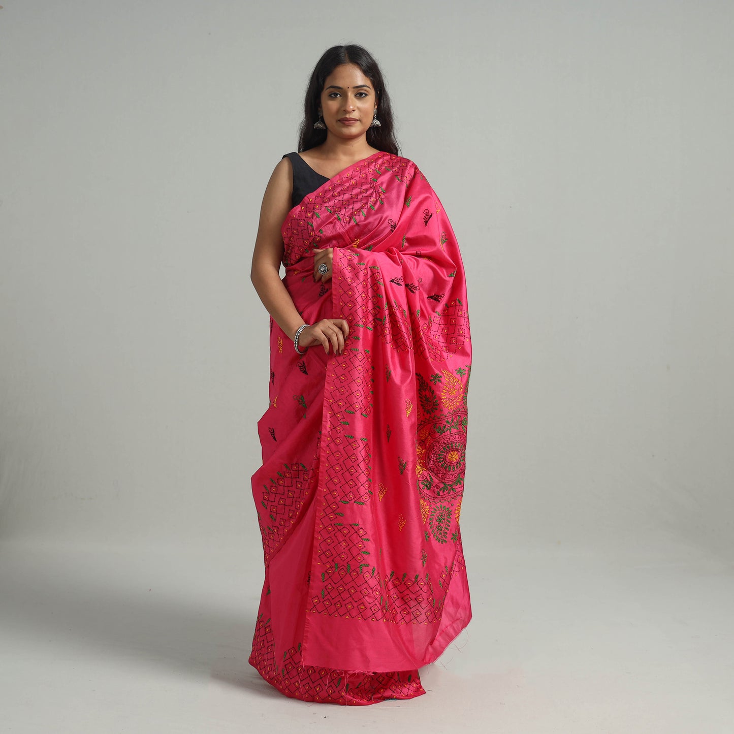 Kantha Embroidery Saree 