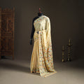 Chinon Silk Hand Embroidery Phulkari Saree 02