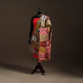Bengal Hand Embroidery Patchwork Reversible Silk Kantha Dupatta 09