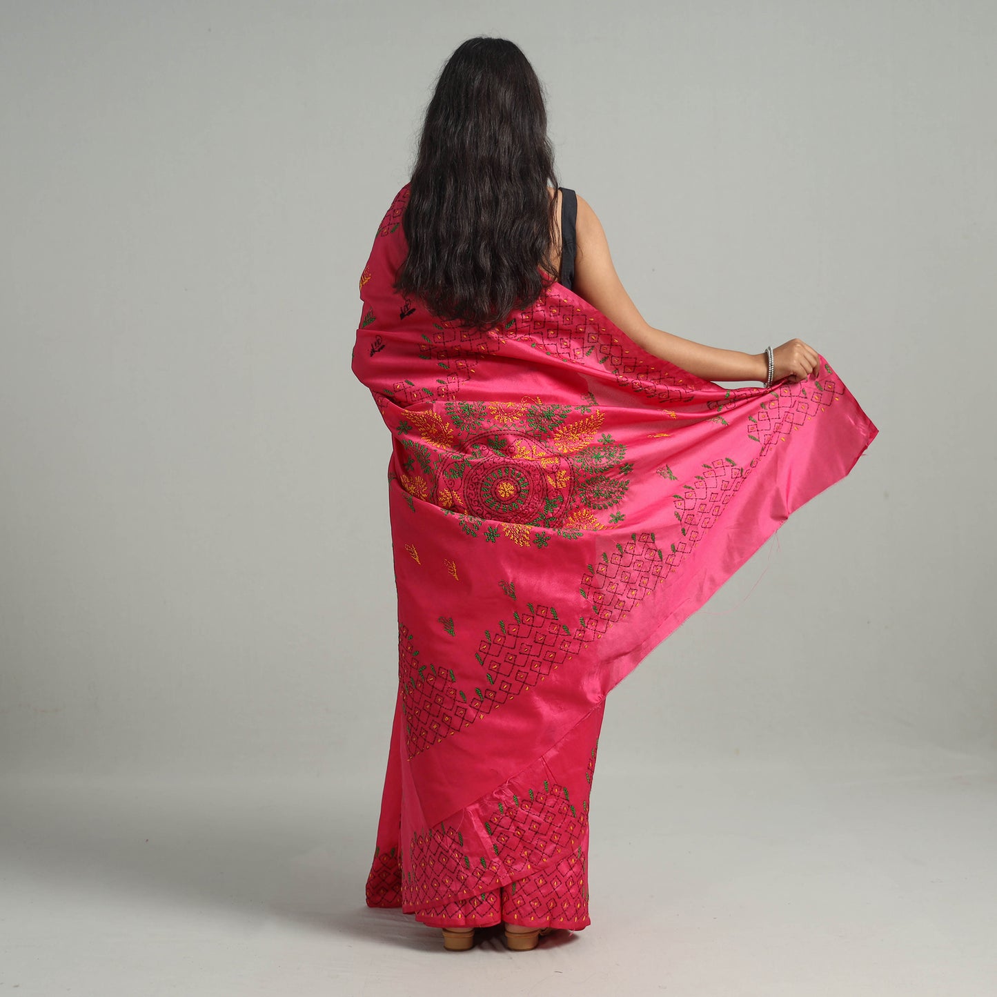 Kantha Embroidery Saree 